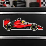 Red Formula Race Car Decal