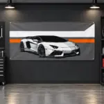 Lamborghini Aventador Racing Garage Banner