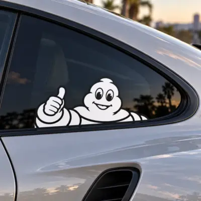 Michelin Man Peeker Decal