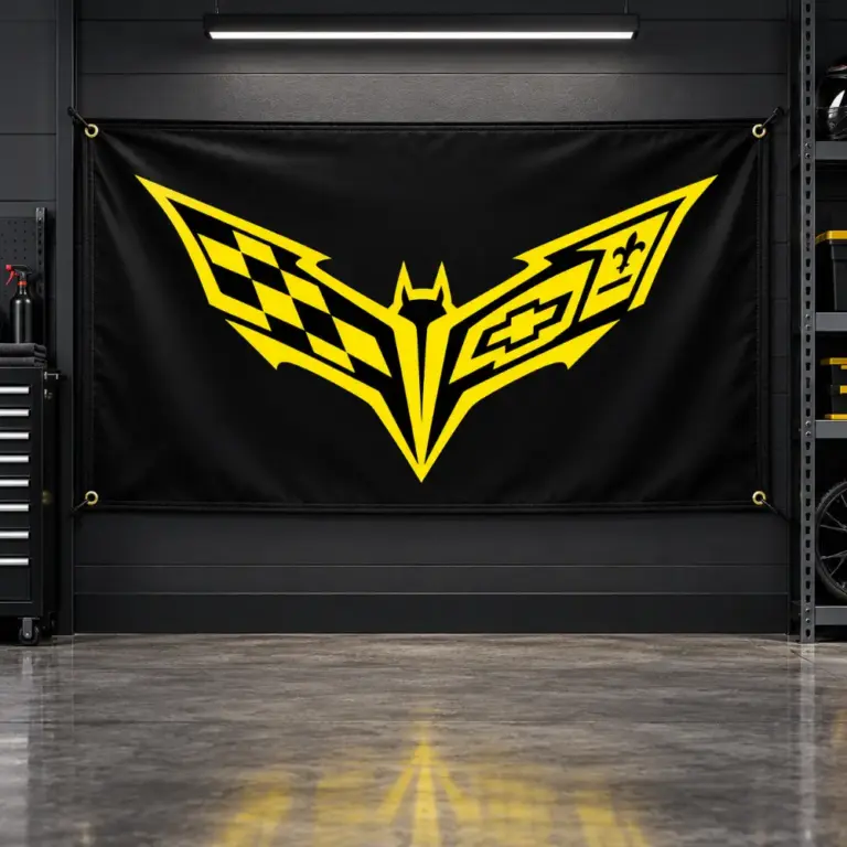 Corvette C7 Batman Garage Banner