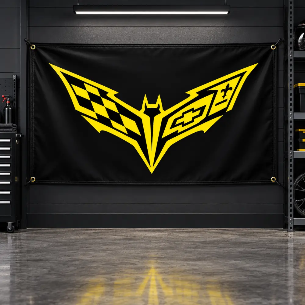 Corvette C7 Batman Garage Banner