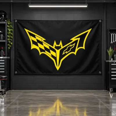 Corvette C8 Batman Garage Banner
