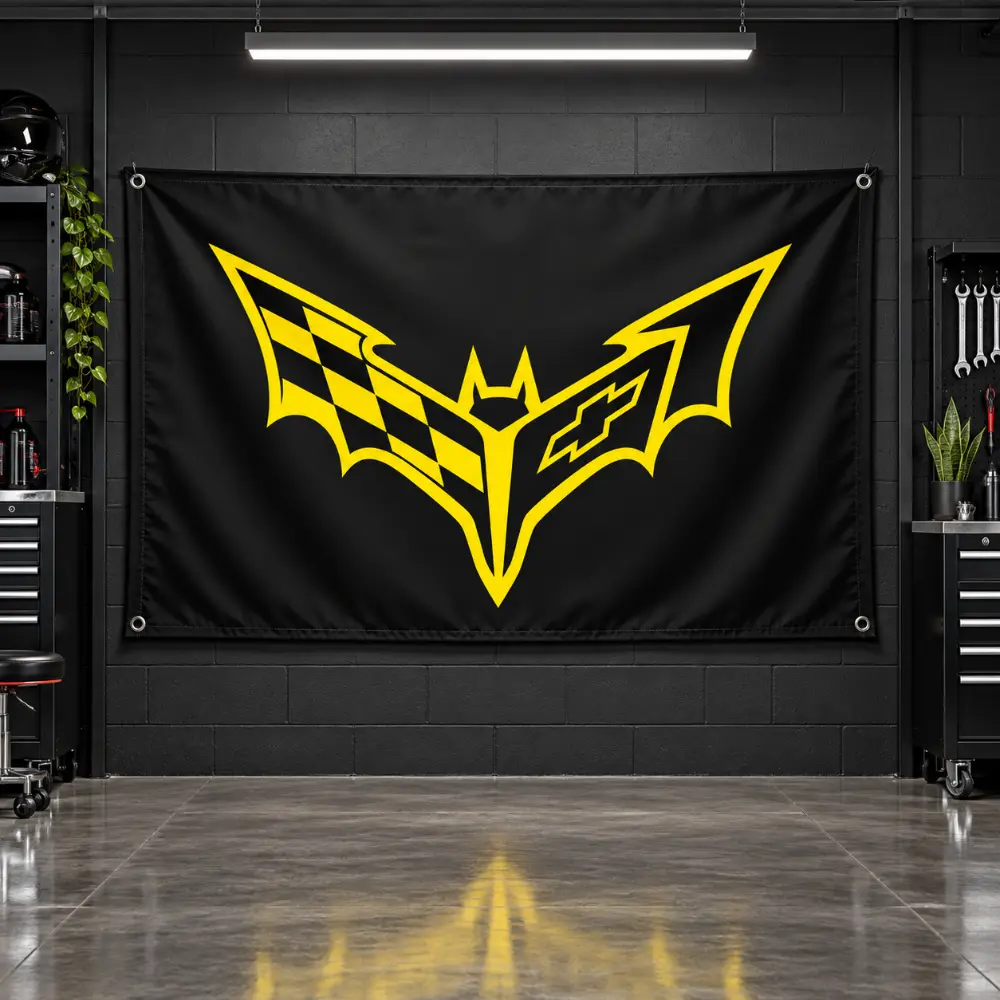 Corvette C8 Batman Garage Banner